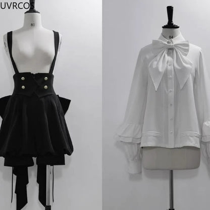 Japanese Gothic Y2K Bow Set