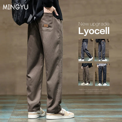 Lyocell Straight Cargo Pants