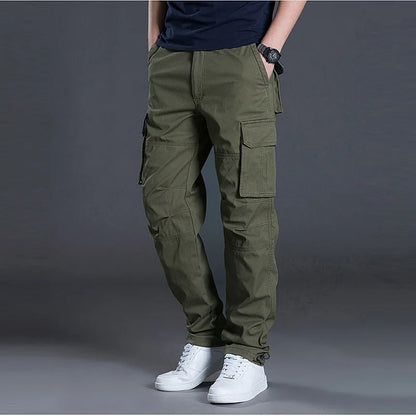 Cotton Cargo Pants Men's Loose