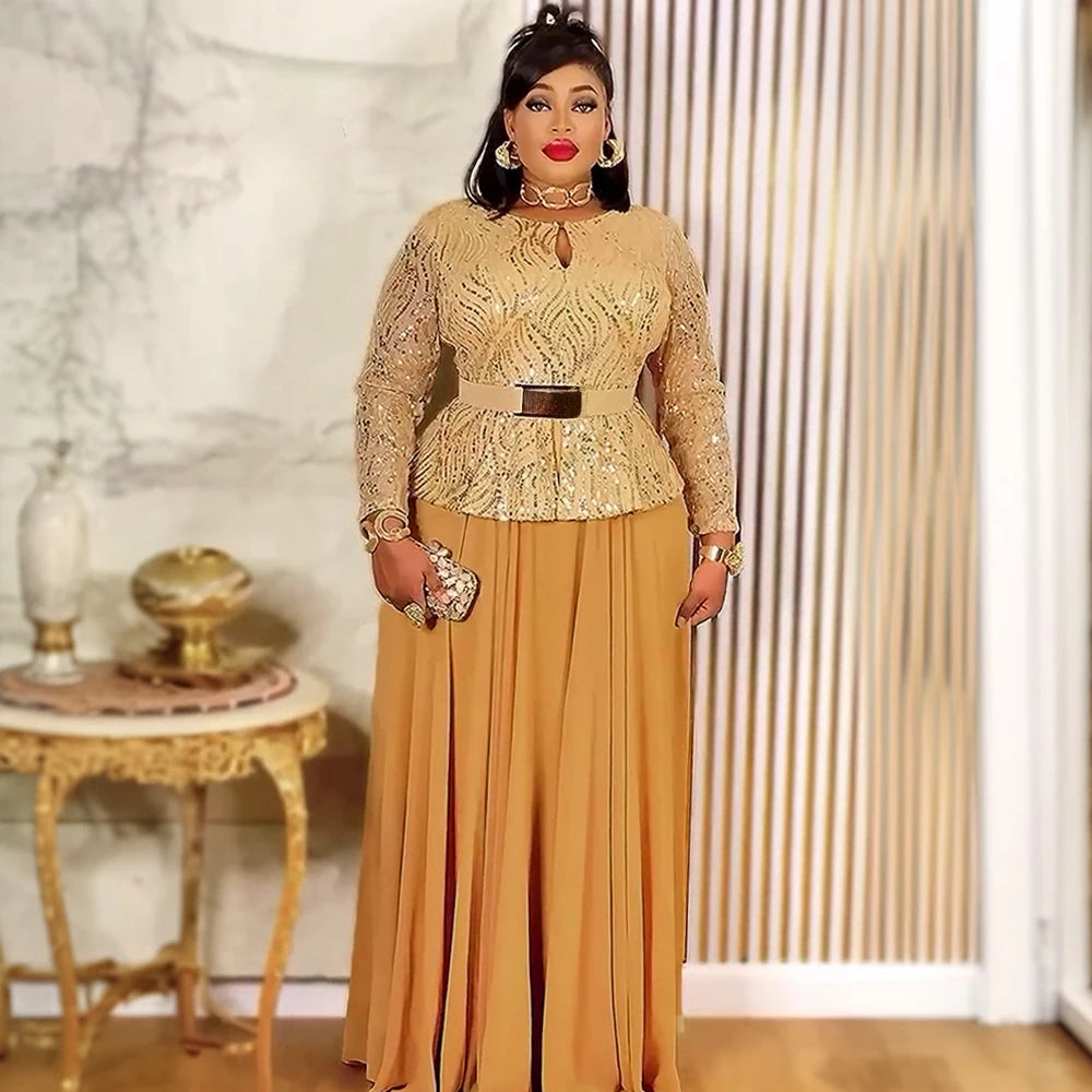 African Dashiki Pleated Maxi