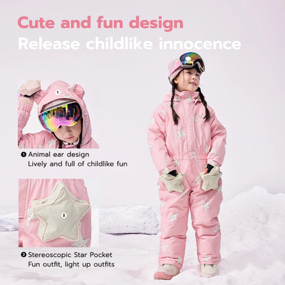Kids -30°C Waterproof Ski Suit
