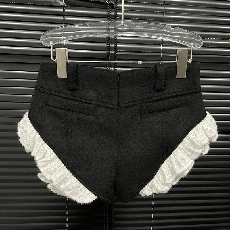 Woolen Blazer High-Waist Set