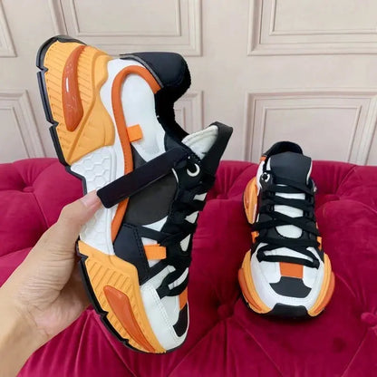 Fashion Sneakers Men Women Neutral Comfort Breathable Round Toe Flats Patchwork Thick Sole Outdoor Sports Casual Walking Shoes - Chicchar Fashion