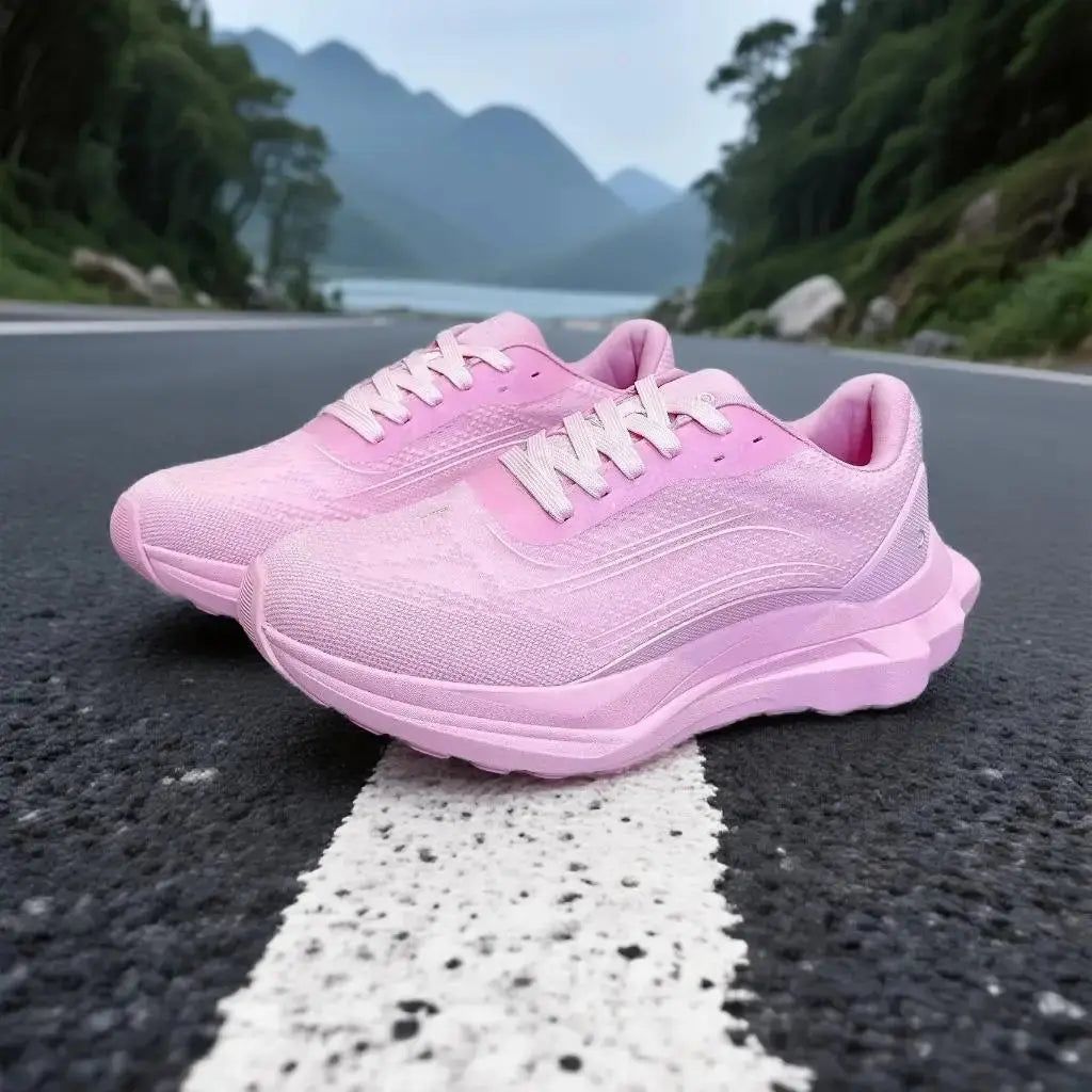 Breathable Sneakers, Solid-Color with Lightweight and Shock-Absorption for Fitness, Running, Outdoor Activities and Casual Wear - Chicchar Fashion