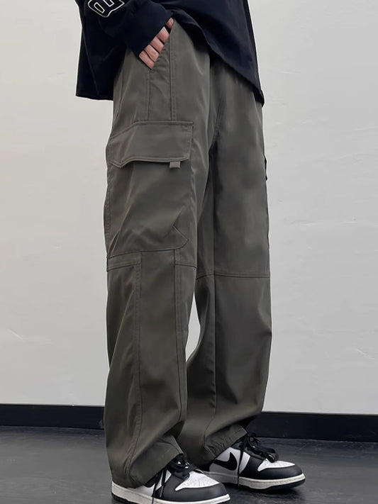 Men Fleece Cargo Joggers