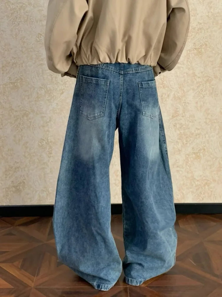 Patchwork Baggy Cotton Jeans