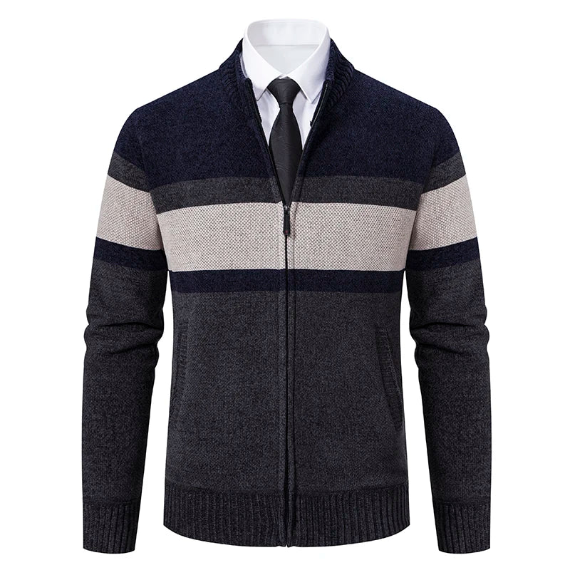 Men's Fleece Zip Stand Collar Chicchar Fashion