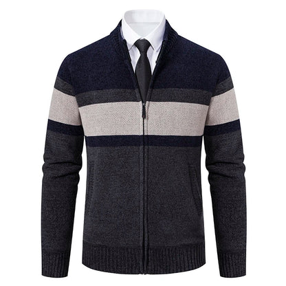 Men's Fleece Zip Stand Collar Chicchar Fashion