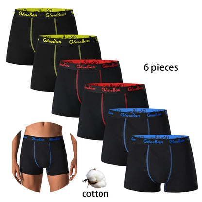 6pcs Men Cotton-Spandex Boxers Chicchar Fashion