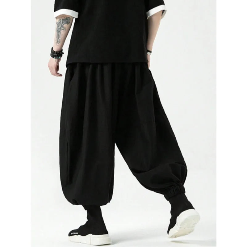 Cotton Harem Ankle Pants
