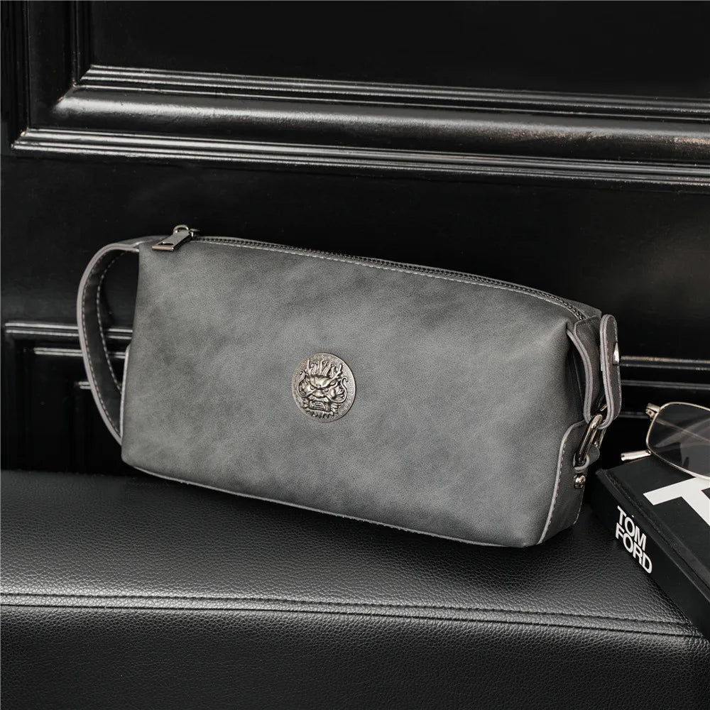 Fashion Business Men's Clutch Handbags Luxury Leather Clutches Men Wrist Bag Knucklebox Cluth For Men Hand Bag Male Wallet Purse - Chicchar Fashion