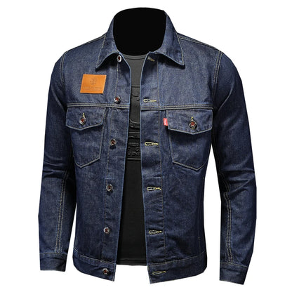 Men's Dark Blue Denim Coat