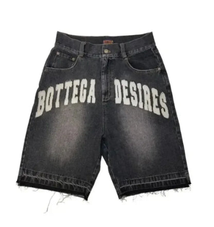 Skateboard Denim Wide Shorts