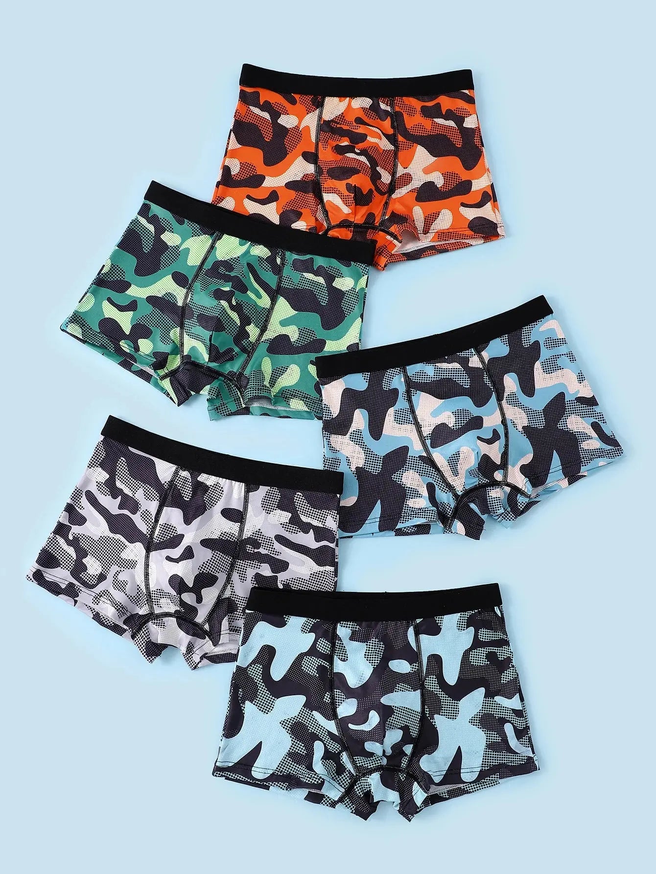 Breathable Boys Camo Boxer Briefs Chicchar Fashion