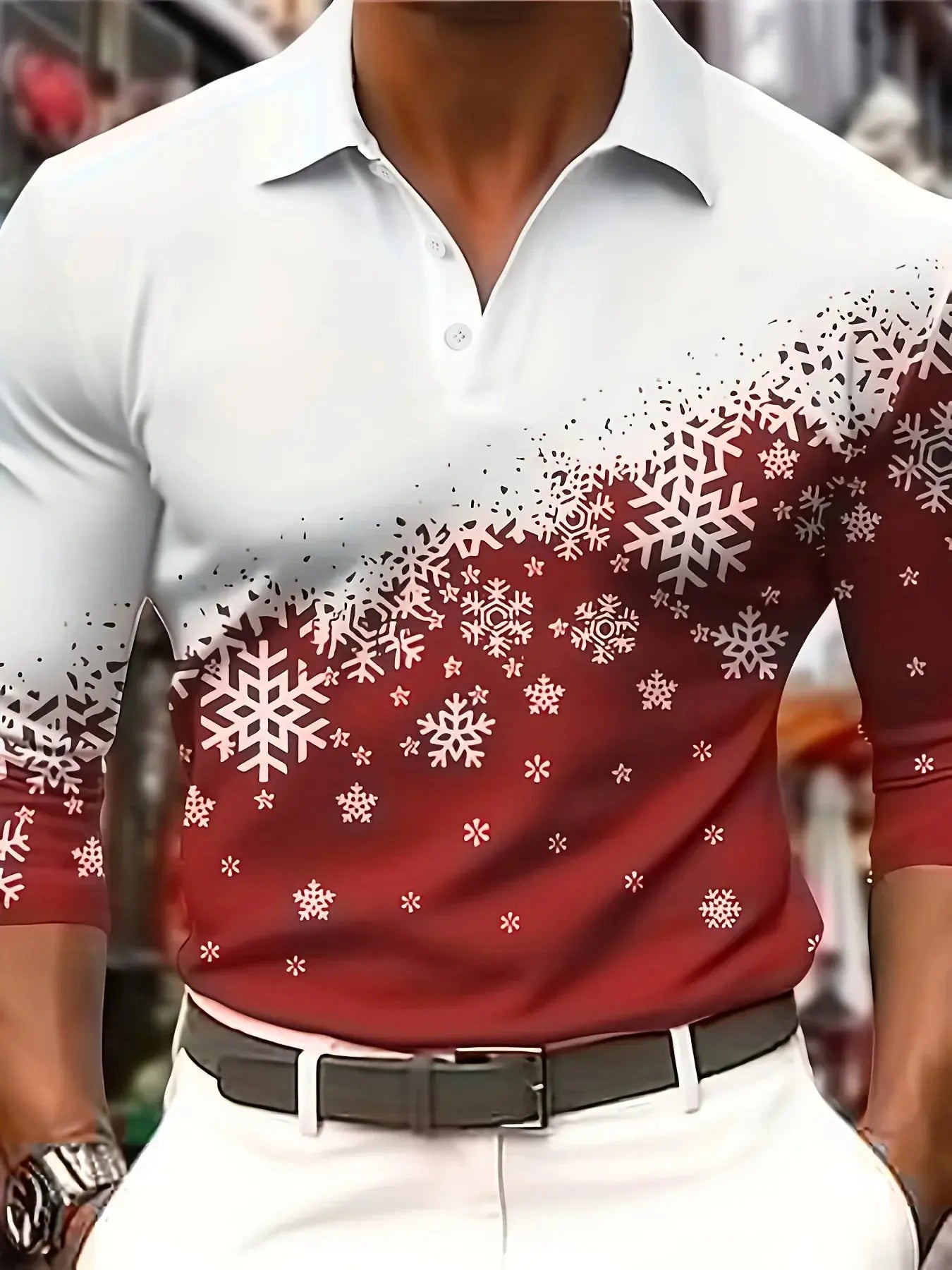 Santa Polyester 3D Print Shirt Chicchar Fashion