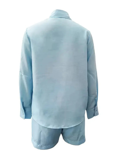 Women's High Waist Collar Suit