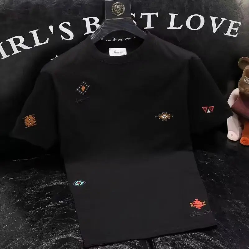 Y2K Men Techwear Cotton Tee