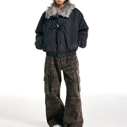 Men's Faux Fur Streetwear Coat
