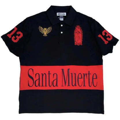 Embroidered Polo Tee Polyester Chicchar Fashion