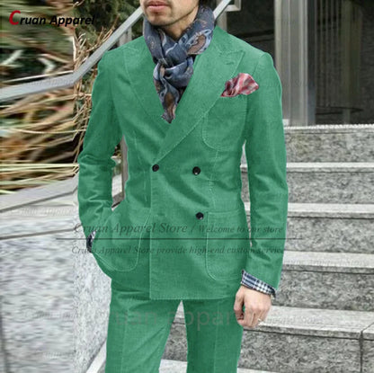 Slim Denim Suit Jacket Set