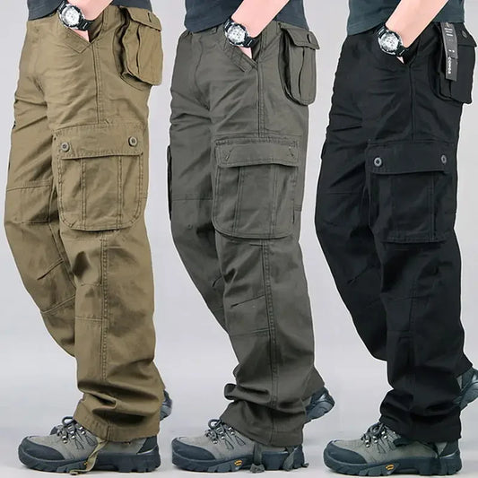 TrailGuard Men’s Tactical Cotton Cargo Hiking Pants