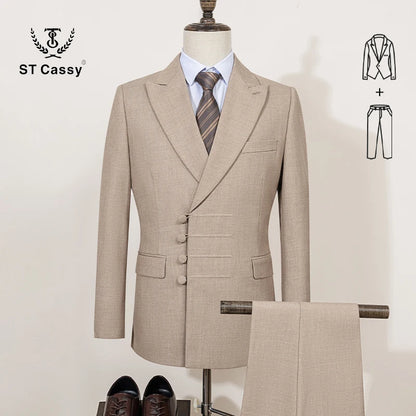 Double Breasted Slim Fit Suit