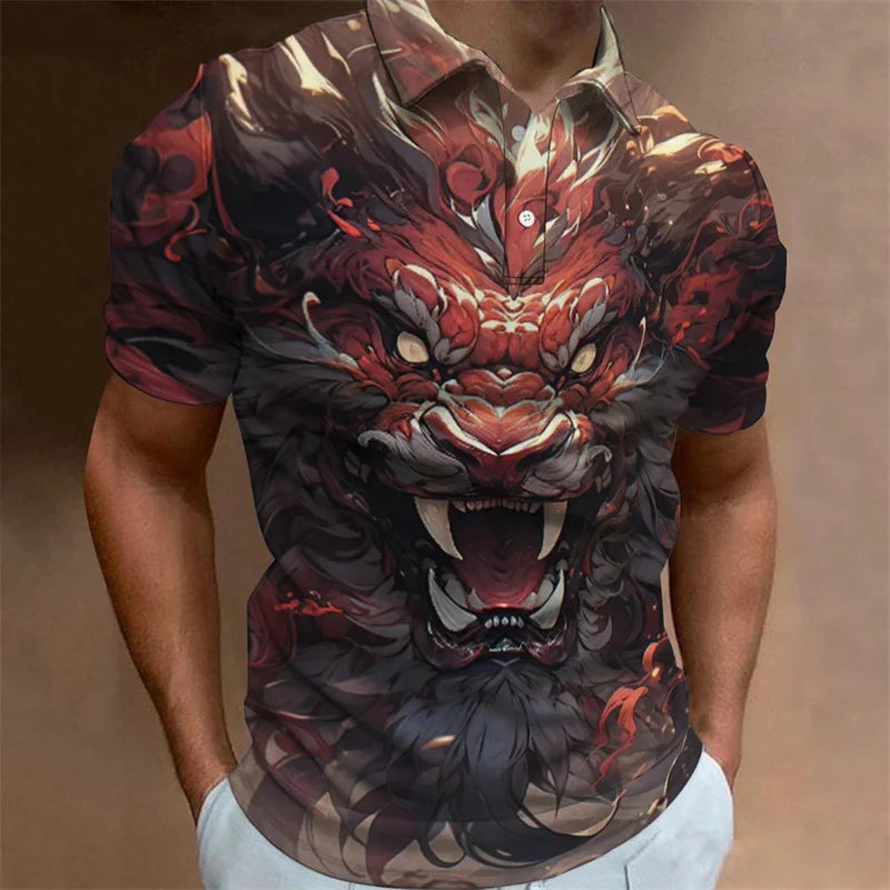 Dragon Polo Shirt Oversized