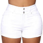 High Waist Cotton Denim Shorts
