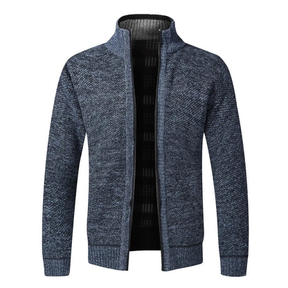 Autumn Winter Warm Cardigan Men Fleece Sweaters Full Zip Jackets Slim Fit Luxury Brand Knitted Sweater Coat American Jersey Chicchar Fashion