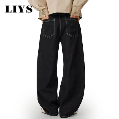 Baggy Wide-Leg Black Denim