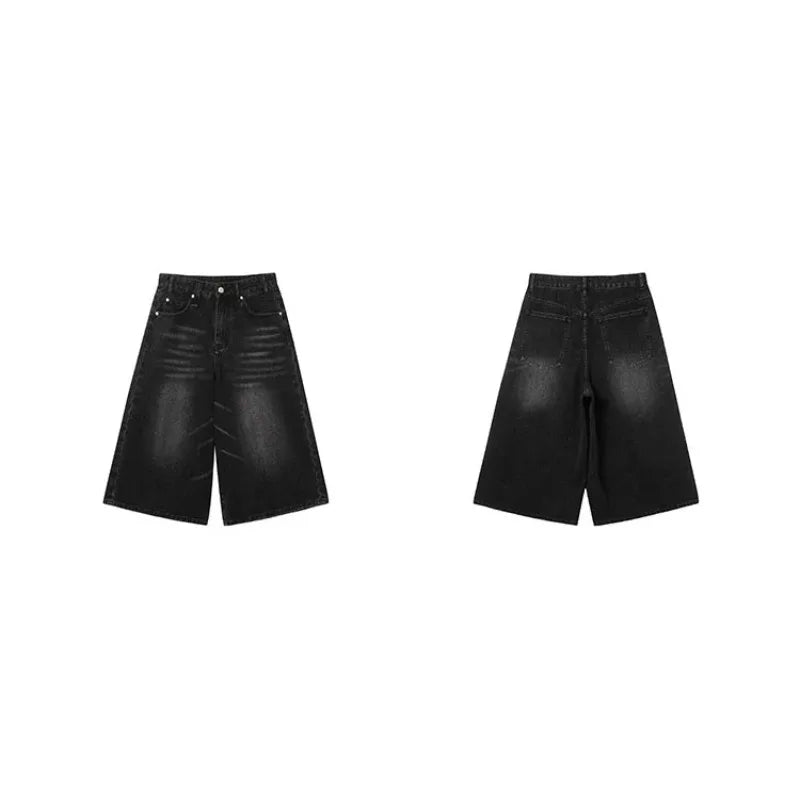 Y2K Low-Rise Black Denim Jorts