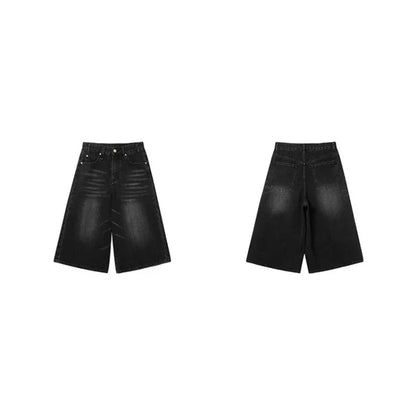 Y2K Low-Rise Black Denim Jorts