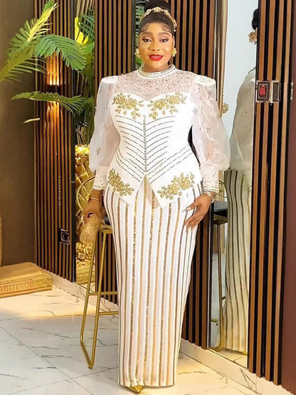 Sequin Dashiki Bodycon Maxi