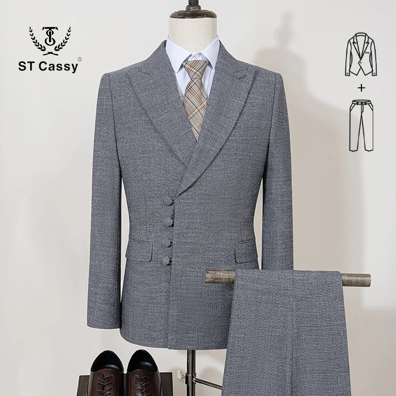 Double Breasted Slim Fit Suit