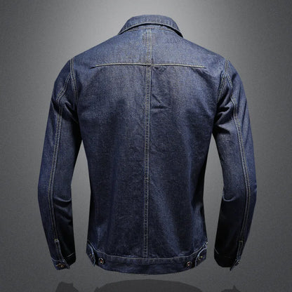 Men's Dark Blue Denim Coat