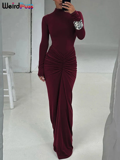 Ruched Bodycon Dress Polyester