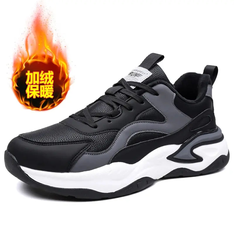 New men's fleece casual shoes, sports shoes, durable outsole, new fashion running shoes, men's mesh breathable shoes - Chicchar Fashion