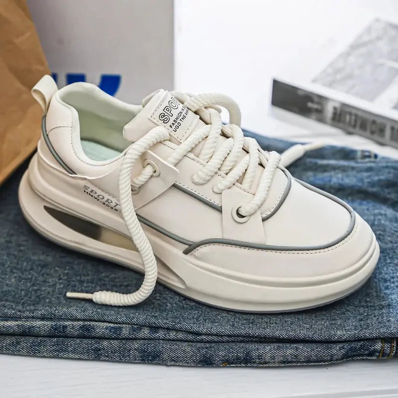 Mens Board Shoes 2025 New Thick Bottom Cosy Anti Slip Daily Leisure Fashion Sports Travel Flat Sneakers for Men - Chicchar Fashion