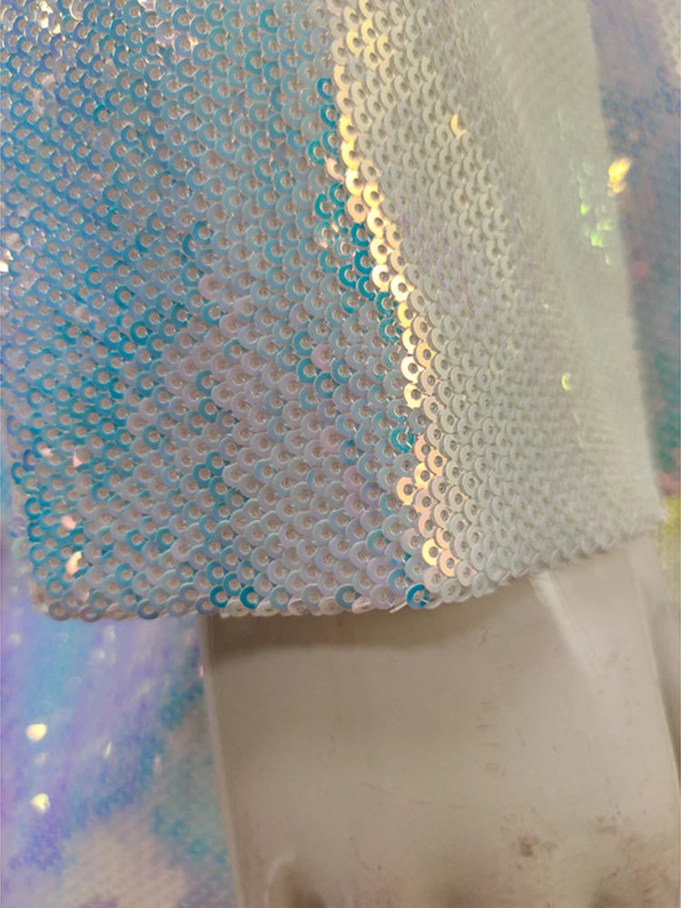 Sequined Blazer & Shorts Set