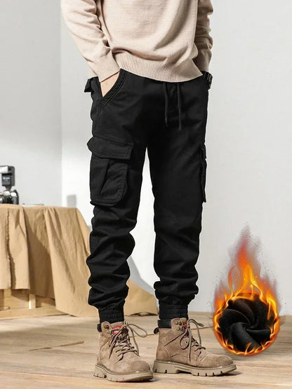 Fleece-Lined Cargo Joggers