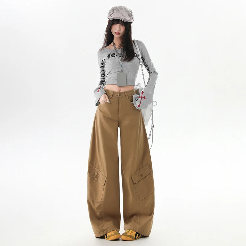 High Waist Blue Cotton Jeans