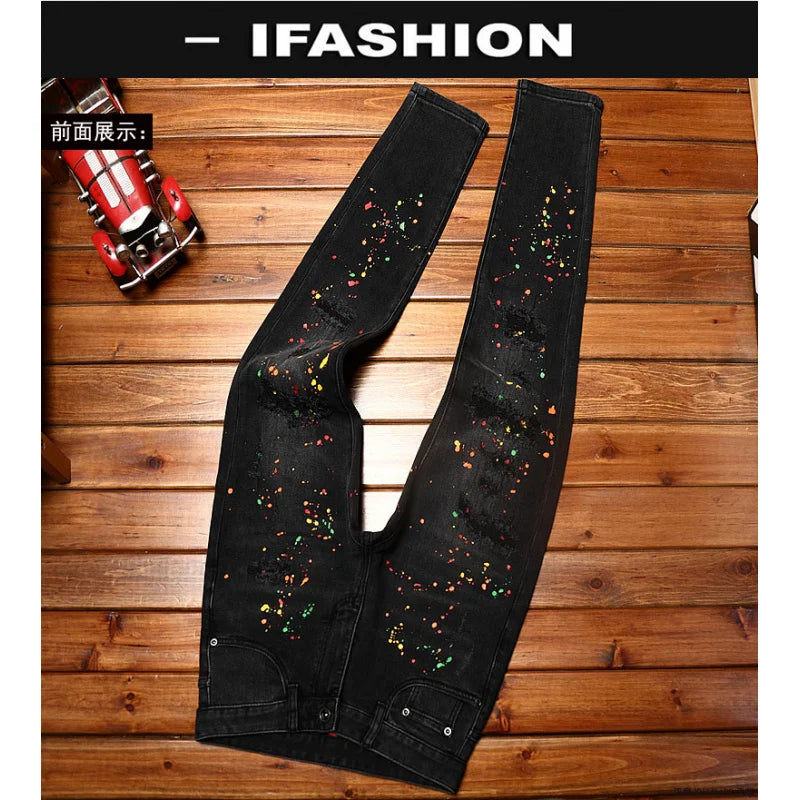 Slim Elastic Black Jeans