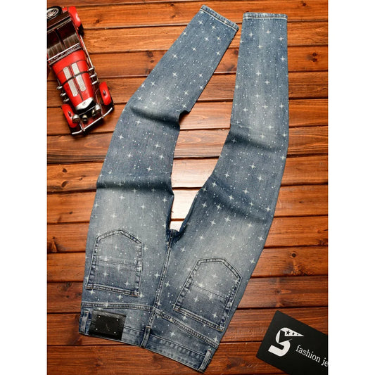 Flash Print Ankle Stretch Jeans