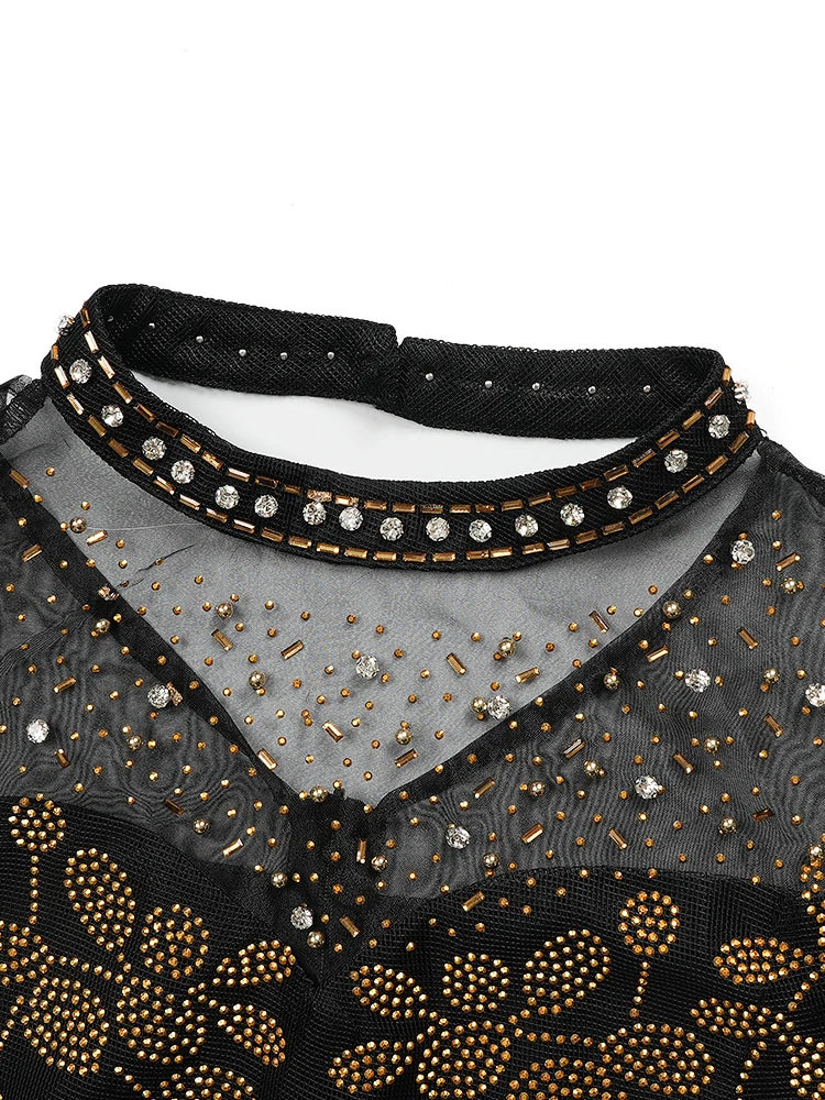 Sequin Dashiki Bodycon Maxi