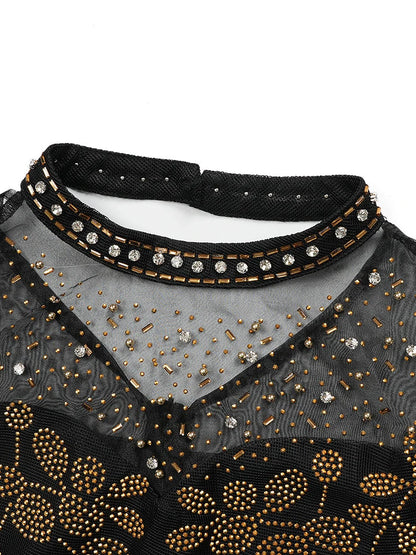 Sequin Dashiki Bodycon Maxi