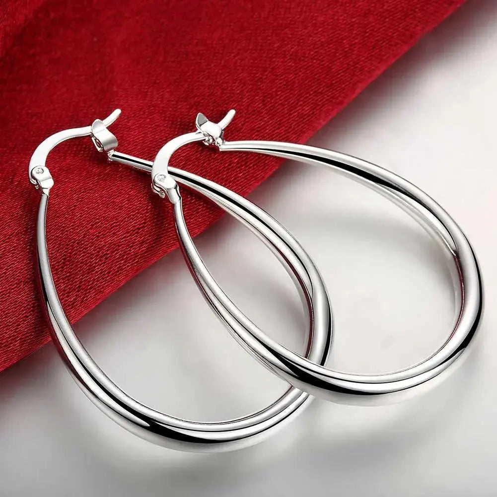 Elegant Silver Hoop Earrings - Chicchar Fashion