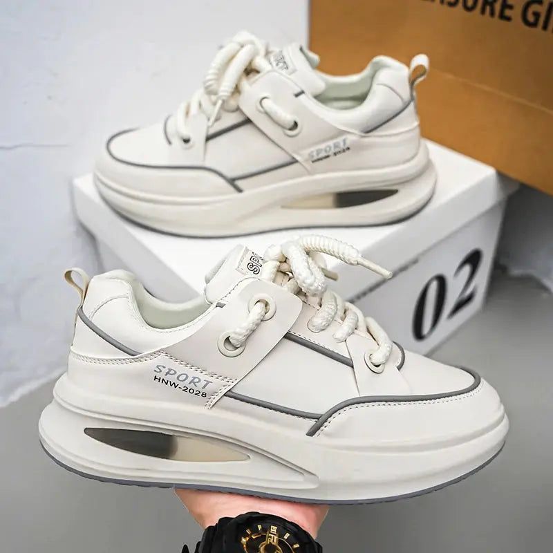 Mens Board Shoes 2025 New Thick Bottom Cosy Anti Slip Daily Leisure Fashion Sports Travel Flat Sneakers for Men - Chicchar Fashion