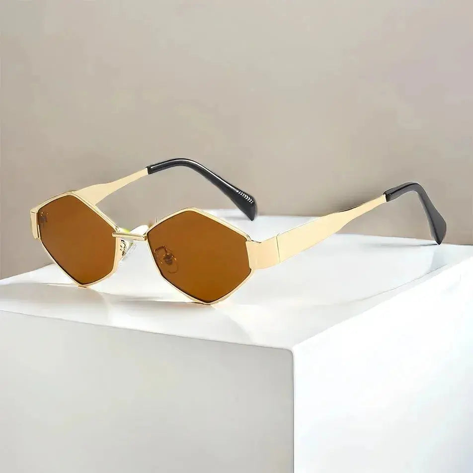 Trendy Hexagon Sunglasses - Chicchar Fashion