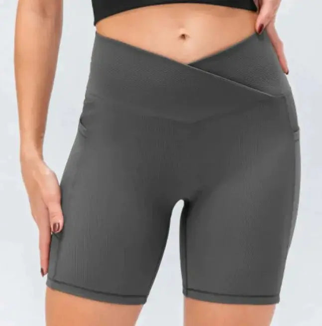 Women's Cross Waist With Pockets Yoga Pants - Chicchar Fashion