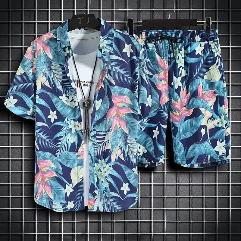 Men's Quick Dry Hawaiian Set - Chicchar Fashion